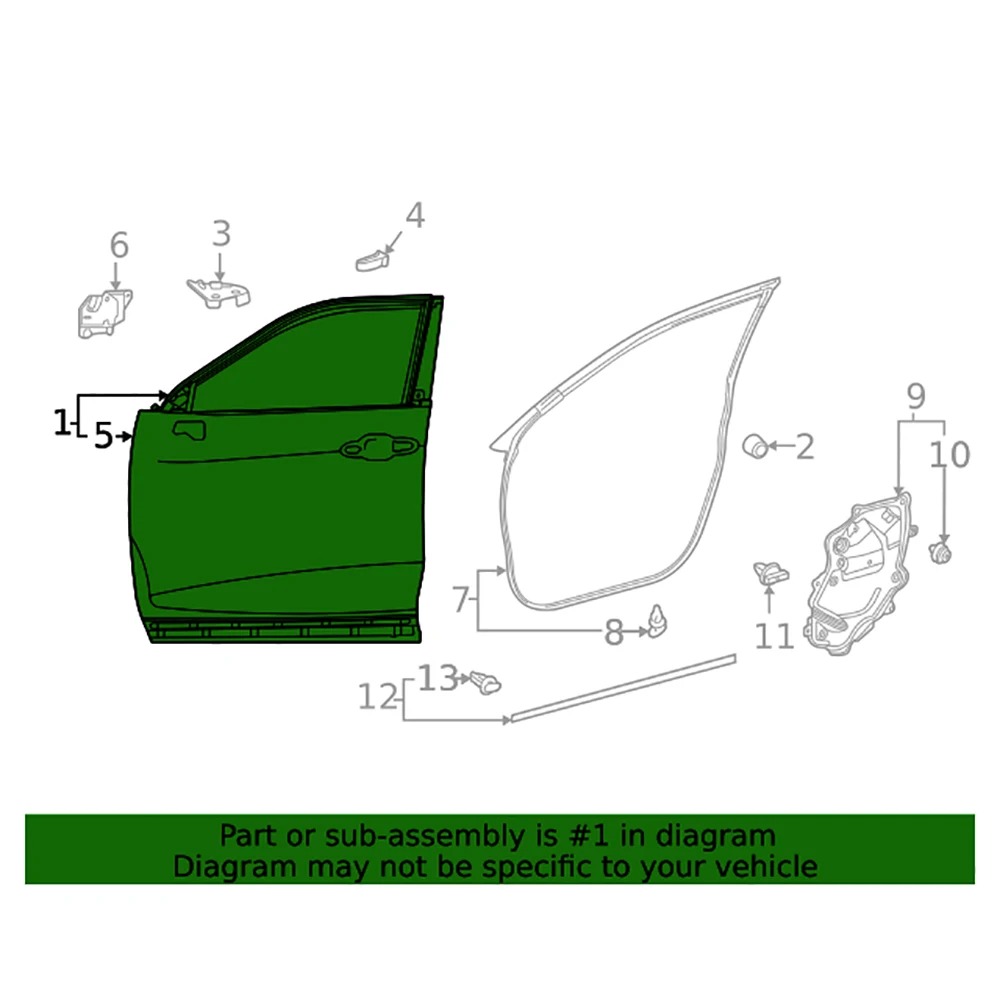 2020-2023 Highlander Great Quality Replaced Steel Car Front Doors 67002-0E171 67001-0E171 670020E171 670010E171